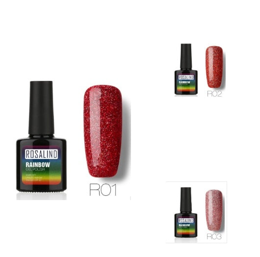 3-shade gel nail polish set, shades R01, R02, R03