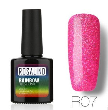 Rich red shimmer gel nail polish, shade R07