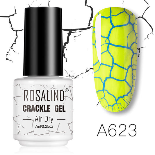 Pale citrine crackle gel nail polish, shade RTA623