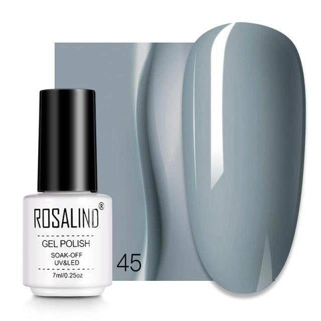 Soft blue crème gel nail polish, shade RC45