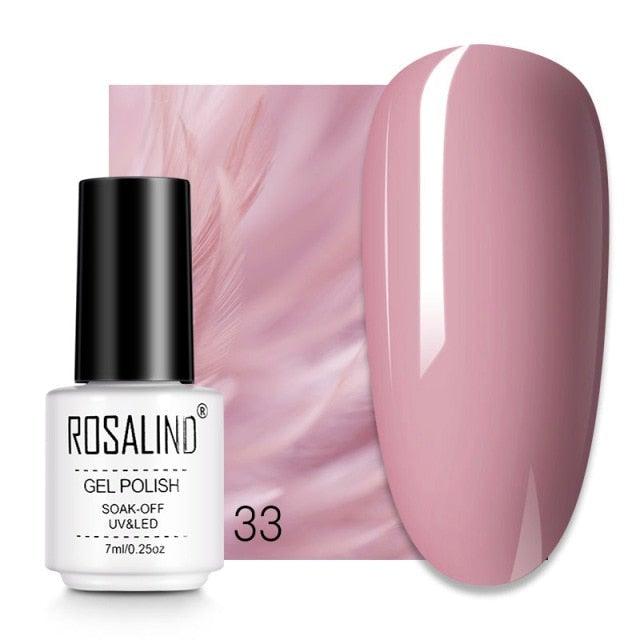 Soft red crème gel nail polish, shade RC33