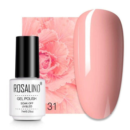 Soft red crème gel nail polish, shade RC31