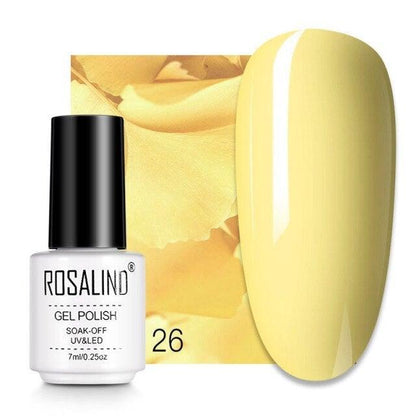 Pale citrine crème gel nail polish, shade RC26