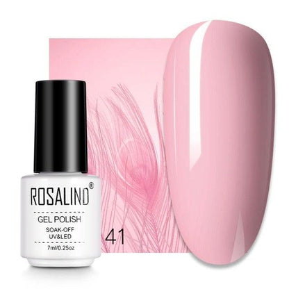 Pale pink crème gel nail polish, shade RC41