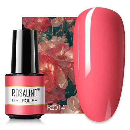Rich red crème gel nail polish, shade RAR2014
