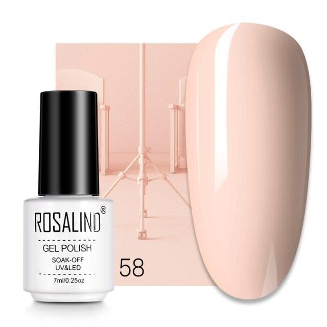Pale nude crème gel nail polish, shade RC58