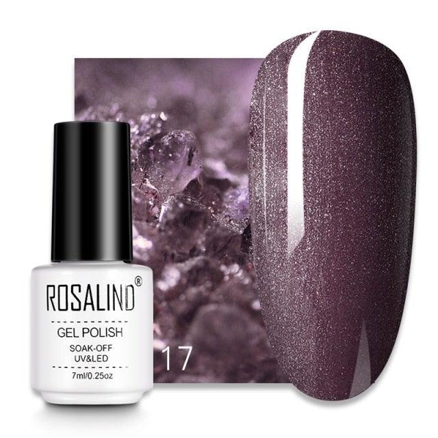 Deep pink shimmer gel nail polish, shade RC17