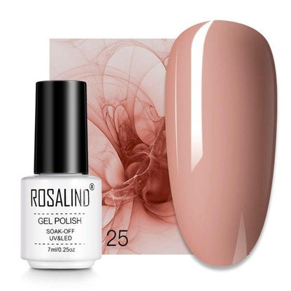 Soft red crème gel nail polish, shade RC25
