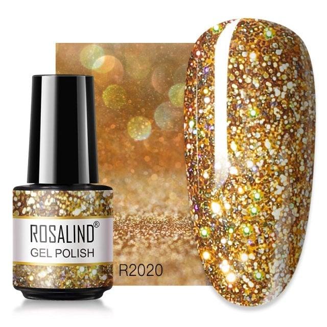 Rich coral glitter gel nail polish, shade RAR2020