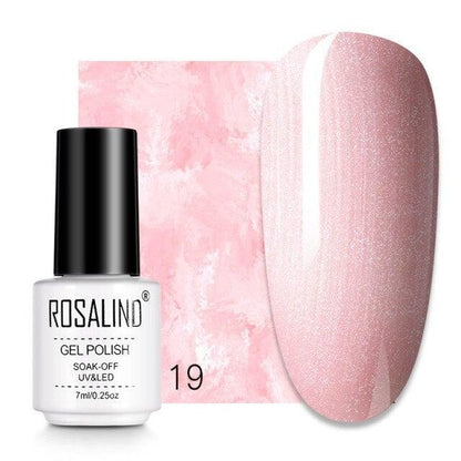 Soft red crème gel nail polish, shade RC19