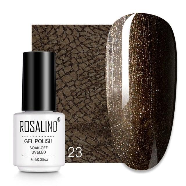Deep nude glitter gel nail polish, shade RC23