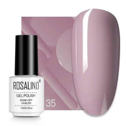 Soft red crème gel nail polish, shade RC35