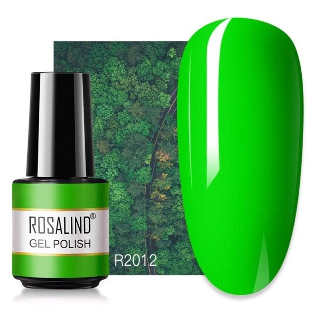 Rich green crème gel nail polish, shade RAR2012