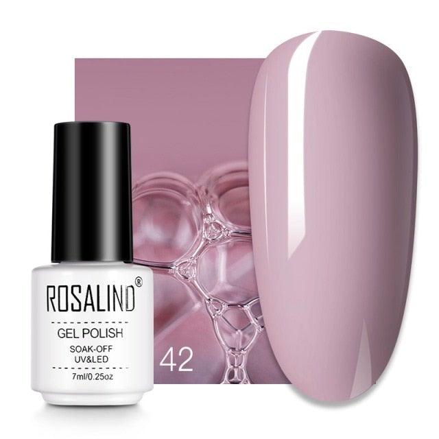Soft red crème gel nail polish, shade RC42