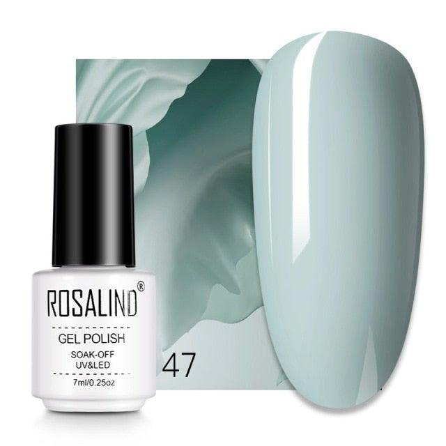 Soft blue crème gel nail polish, shade RC47