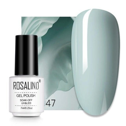 Soft blue crème gel nail polish, shade RC47