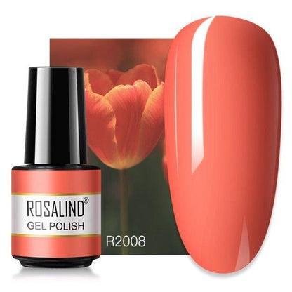 Rich red crème gel nail polish, shade RAR2008