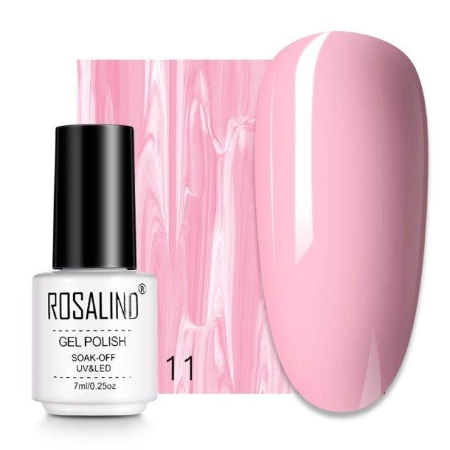Pale pink crème gel nail polish, shade RC11