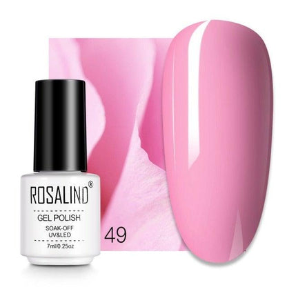 Soft pink crème gel nail polish, shade RC49