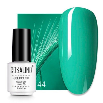 Rich green crème gel nail polish, shade RC44