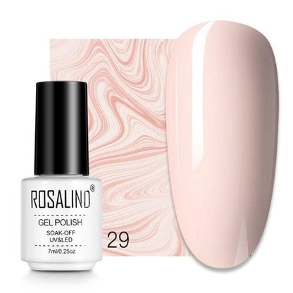 Pale red crème gel nail polish, shade RC29