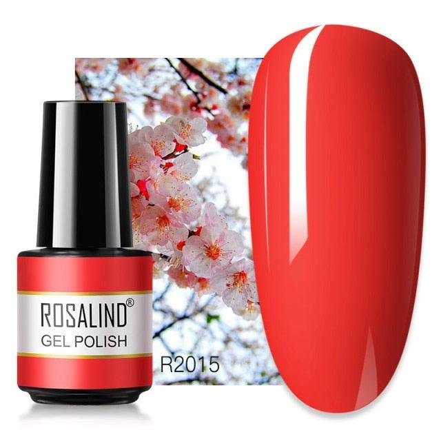 Rich red crème gel nail polish, shade RAR2015