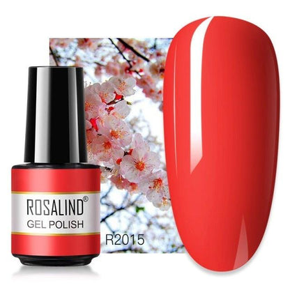 Rich red crème gel nail polish, shade RAR2015