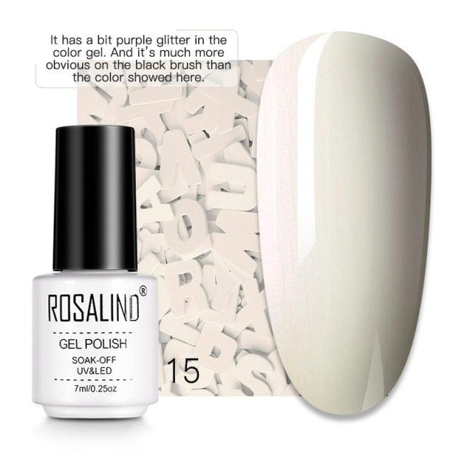 Pale ivory sheer gel nail polish, shade RC15
