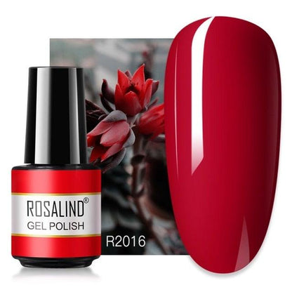 Deep red crème gel nail polish, shade RAR2016