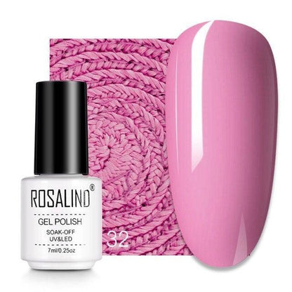 Soft pink shimmer gel nail polish, shade RC32