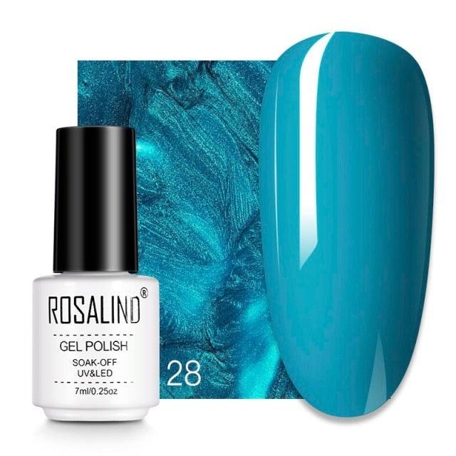 Rich blue crème gel nail polish, shade RC28