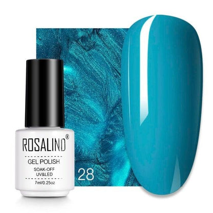 Rich blue crème gel nail polish, shade RC28