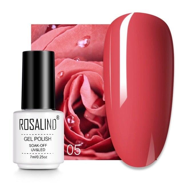 Rich red crème gel nail polish, shade RC05