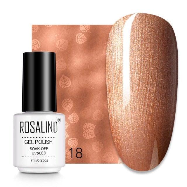 Rich coral shimmer gel nail polish, shade RC18