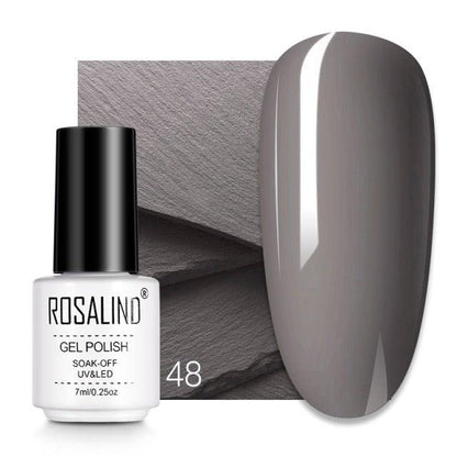 Rich grey crème gel nail polish, shade RC48