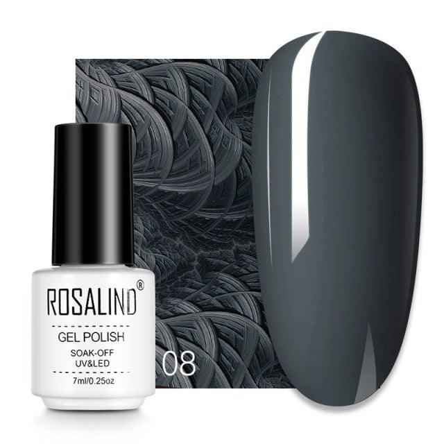Deep blue crème gel nail polish, shade RC08