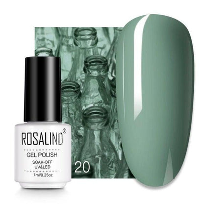 Rich green crème gel nail polish, shade RC20