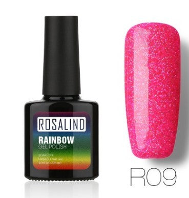 Rich red shimmer gel nail polish, shade R09