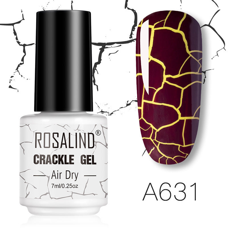 Espresso plum crackle gel nail polish, shade RTA631