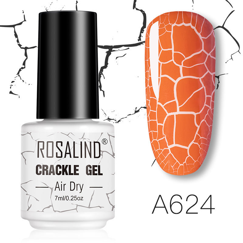 Soft coral crackle gel nail polish, shade RTA624
