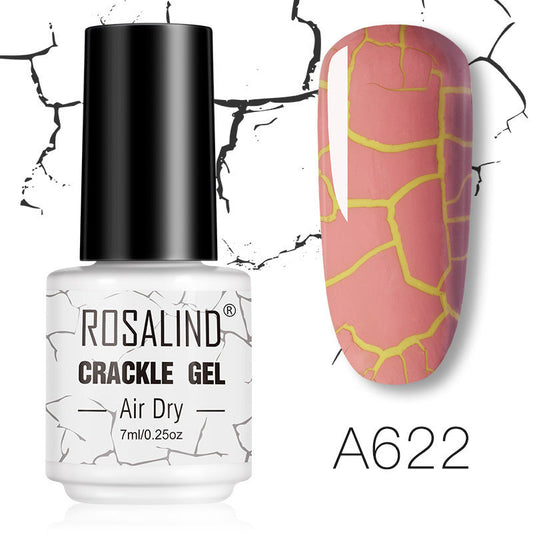 Soft red crackle gel nail polish, shade RTA622