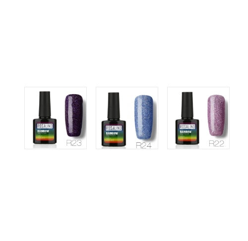 3-shade gel nail polish set, shades R22, R23, R24