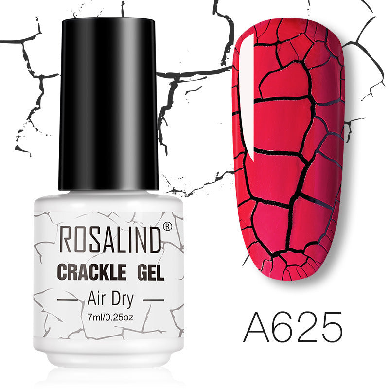 Rich red crackle gel nail polish, shade RTA625