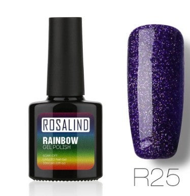 Espresso violet glitter gel nail polish, shade R25