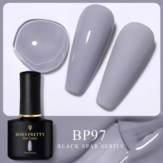 Soft grey sheer gel nail polish, shade BP97