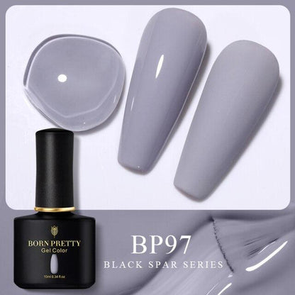 Soft grey sheer gel nail polish, shade BP97