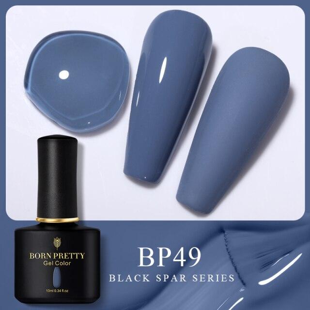 Rich blue crème gel nail polish, shade BP49