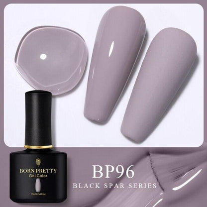 Soft grey sheer gel nail polish, shade BP96