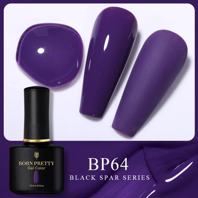 Deep violet crème gel nail polish, shade BP64