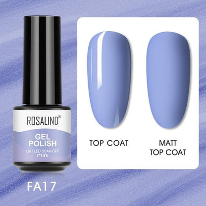 Soft blue crème gel nail polish, shade FXA-FA17